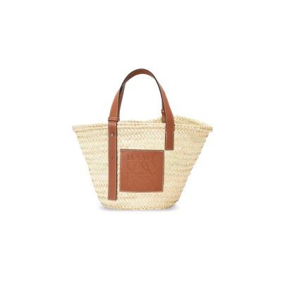LOEWE BASKET IN PALM LEAF AND CALFSKIN A223S92XAX (40*36.5*16cm)